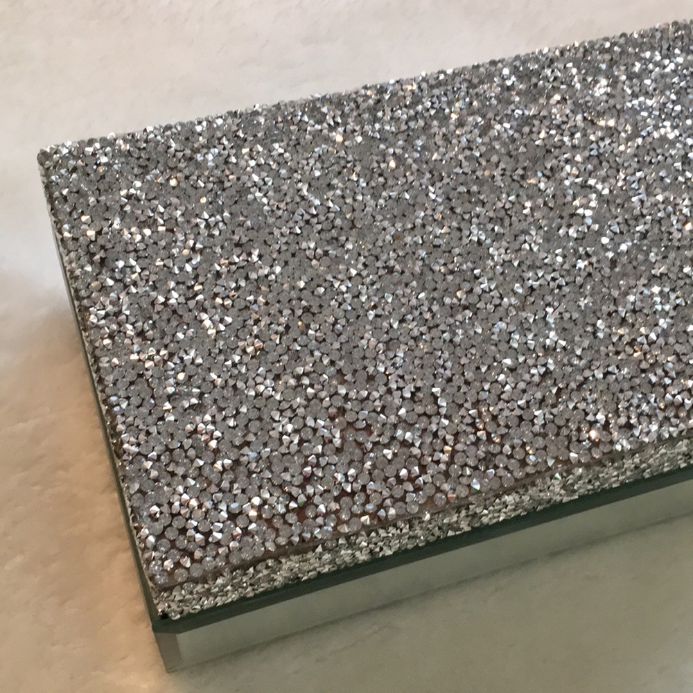 Allure by Jay Silver Sparkle Mirror Jewelry / Makeup / Storage Box - Picture 6 of 17